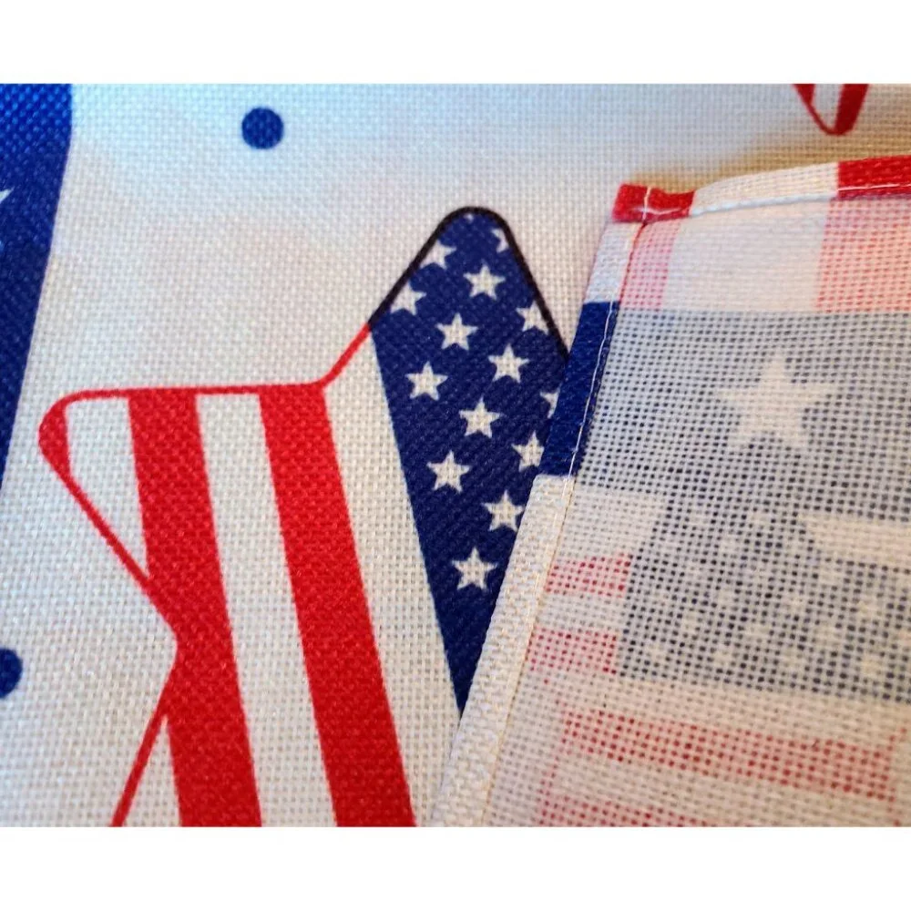 4th Of July Table Runner America Patriotic Decor Decoration Decorative Cloth